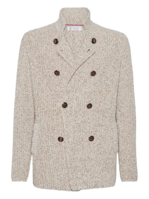 Brunello Cucinelli ショールカラー ダブルブレスト カーディガン