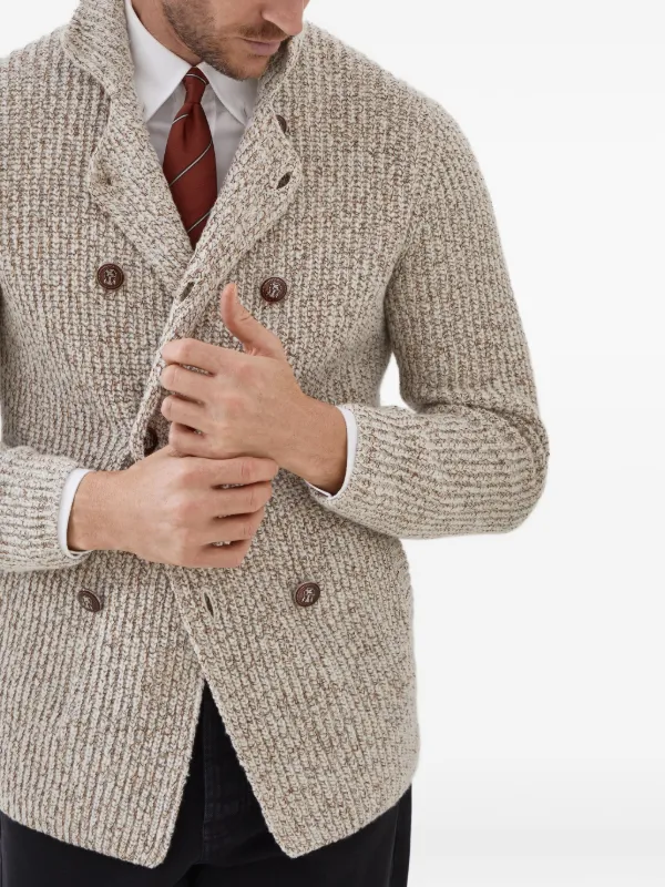 Brunello Cucinelli double-breasted Cardigan | Neutrals | FARFETCH