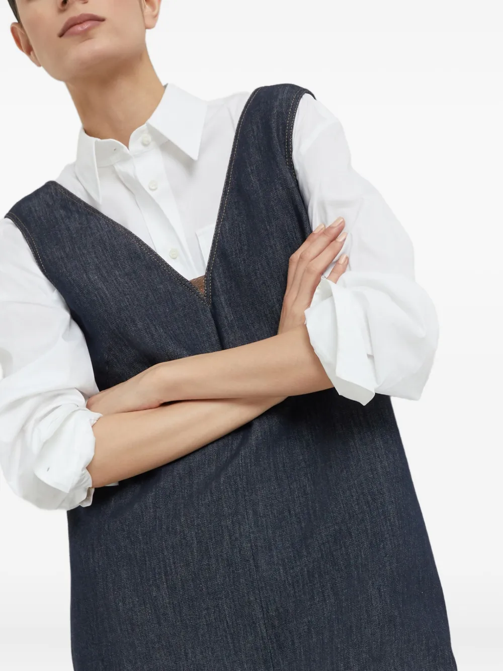 BRUNELLO CUCINELLI DENIM MINI DRESS 