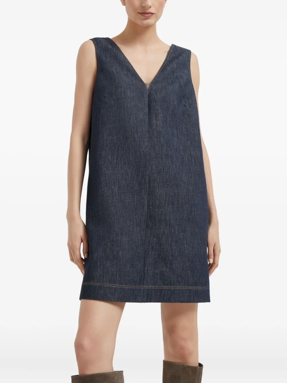 BRUNELLO CUCINELLI DENIM MINI DRESS 