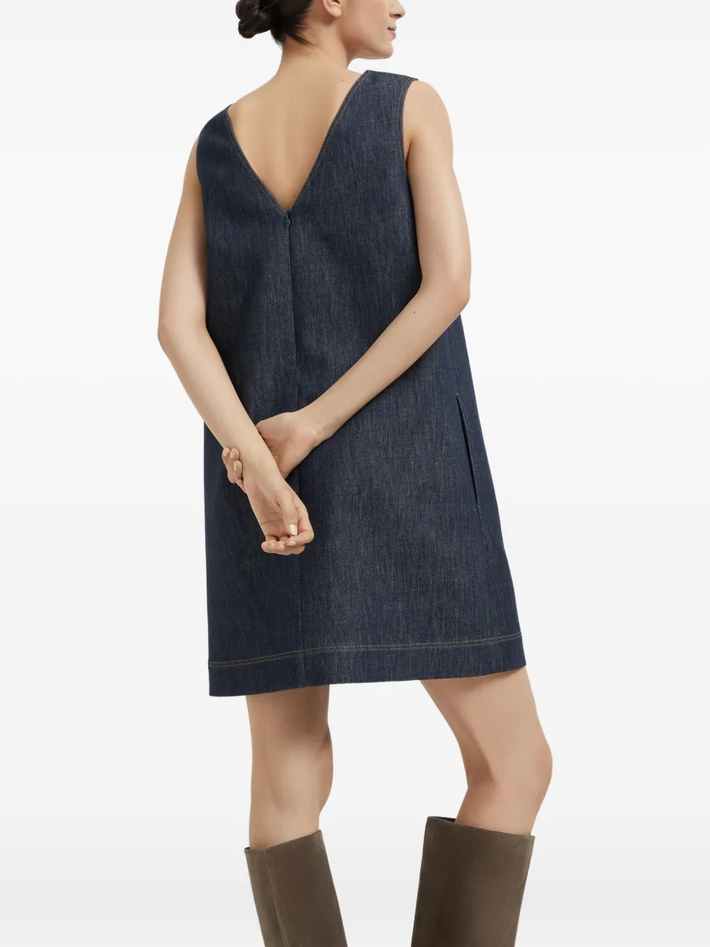BRUNELLO CUCINELLI DENIM MINI DRESS 