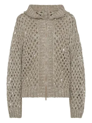 ブルネロ クチネリ コットン リネン シルク スパンコール セーター