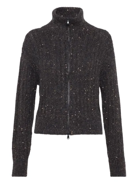 Brunello Cucinelli Dazzling ribbed cardigan