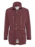 Brunello Cucinelli belted safari jacket - Red