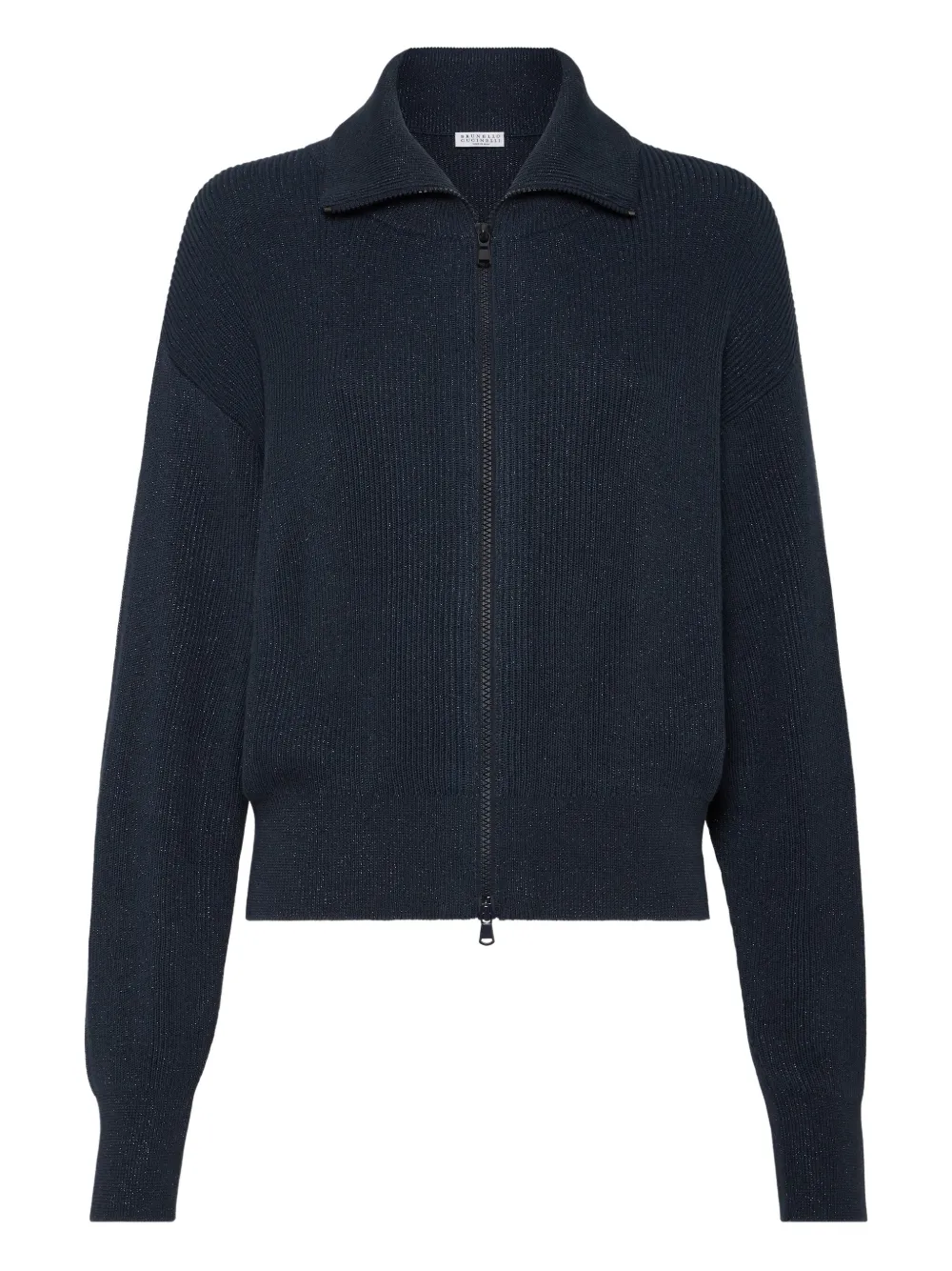 Brunello Cucinelli metallic-threading cardigan | Blue | Image 1