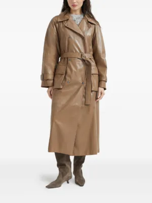 コート BRUNELLO CUCINELLI Women Trench Coats MG5019909 C2925 Brown Buy Brunello Cucinelli Brown Belted Trench Coat For Women