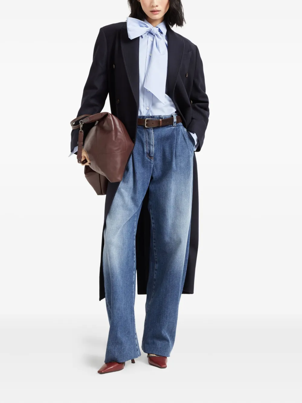 Brunello Cucinelli felt-finish coat | Double Breasted & Peacoats | Image 2