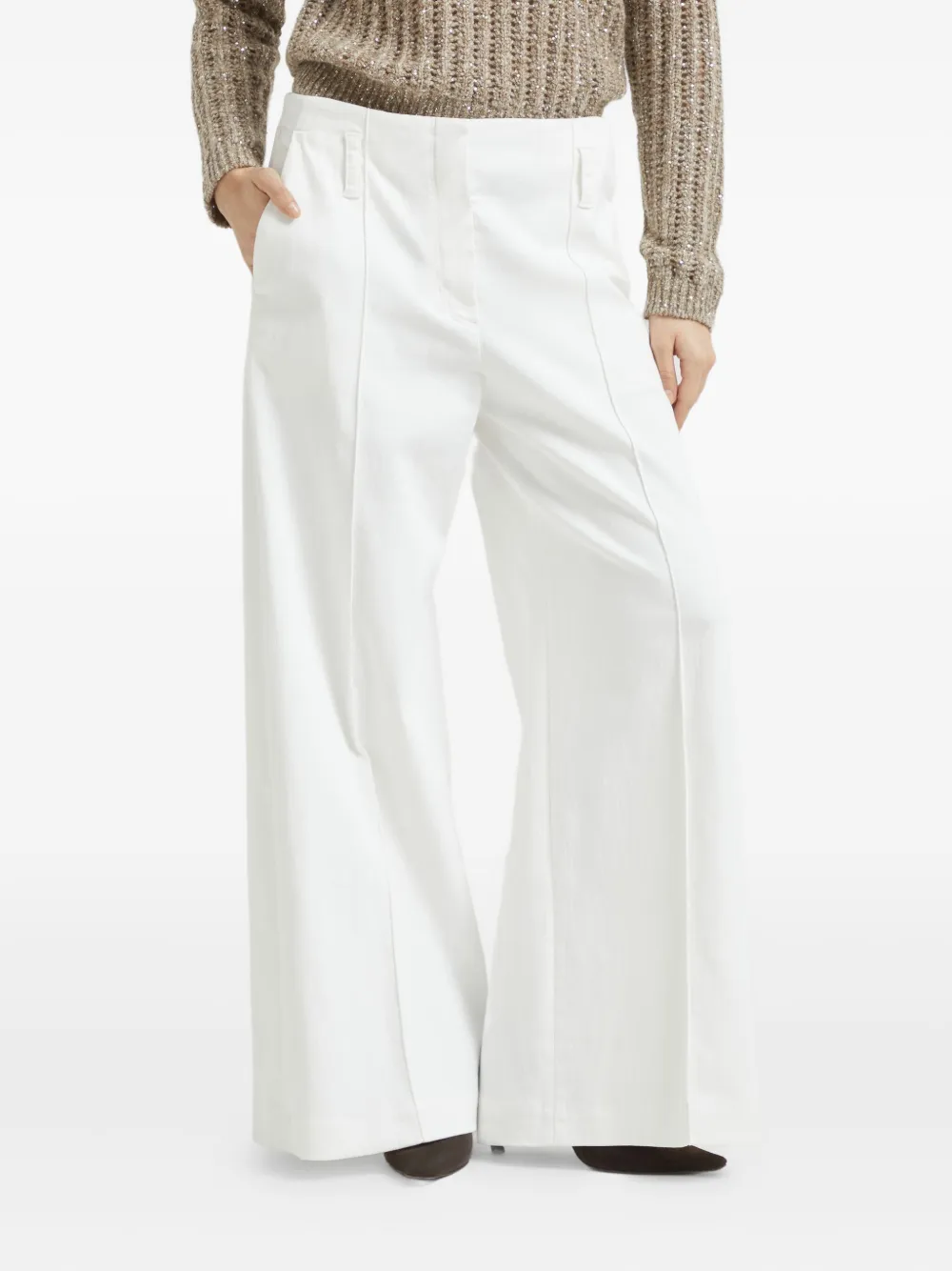Brunello Cucinelli Flared broek Wit