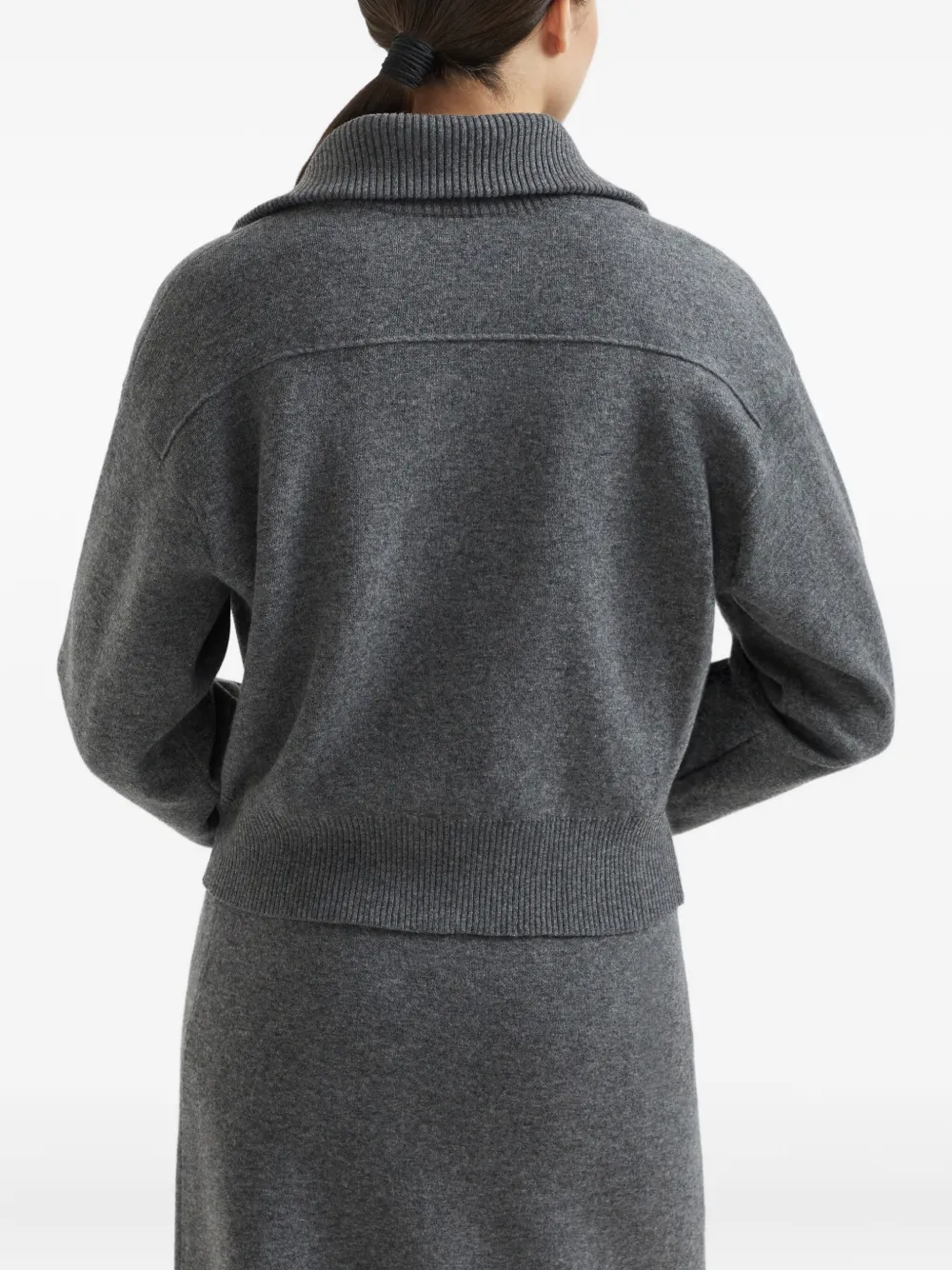 Brunello Cucinelli Dubbelgebreid vest Grijs