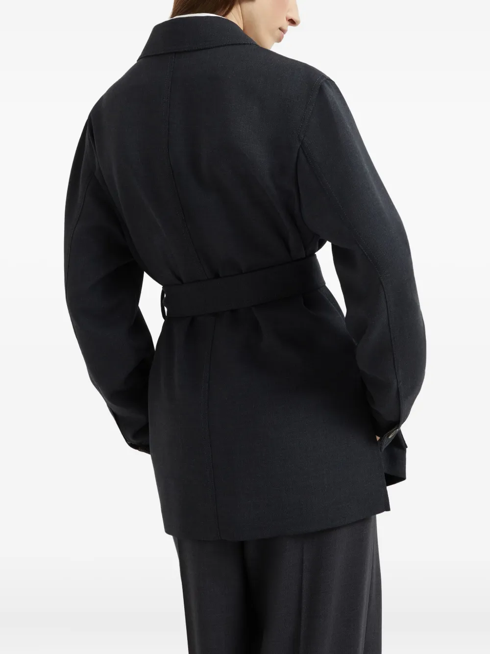 Brunello Cucinelli Fluid twill blazer Grijs