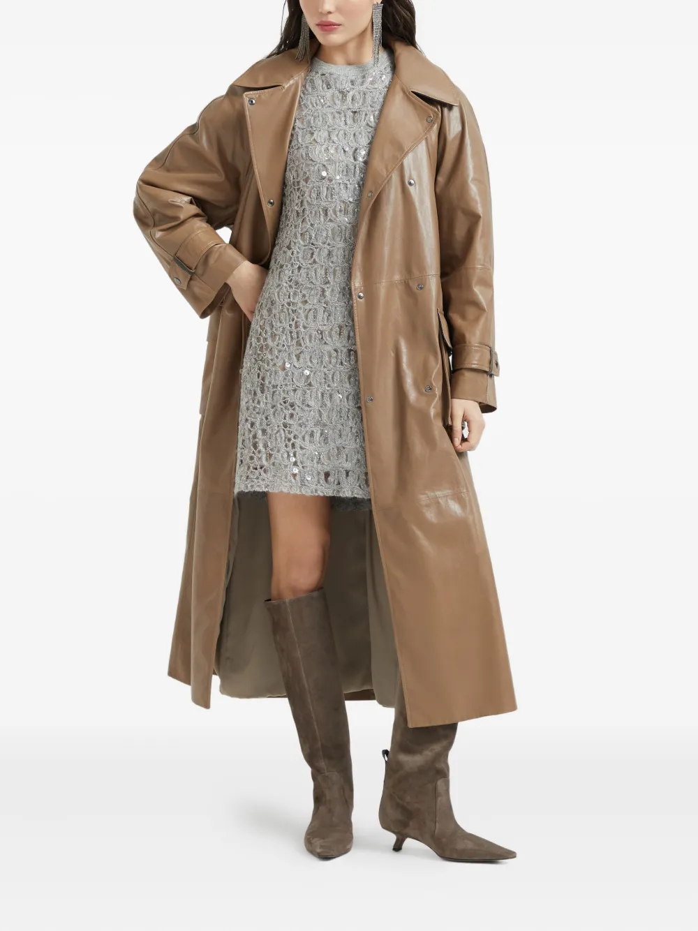 Brunello Cucinelli robe courte à sequins brodés | Robes de jour | Image 2