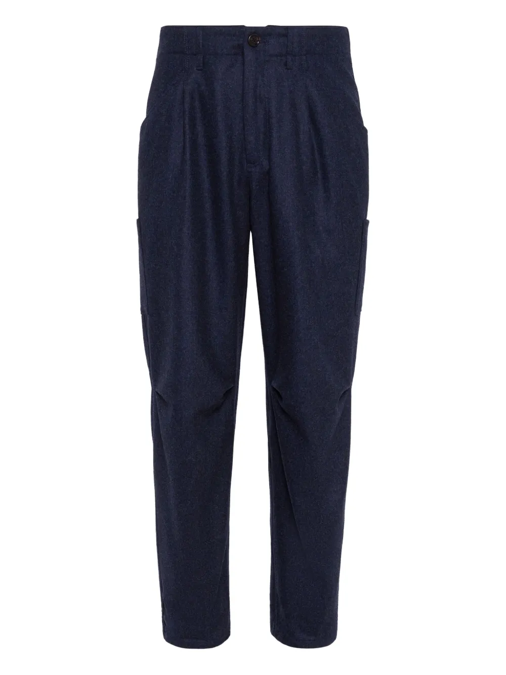 Brunello Cucinelli pleated tapered trousers | Blue | Image 1