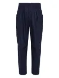 Brunello Cucinelli pleated tapered trousers - Blue