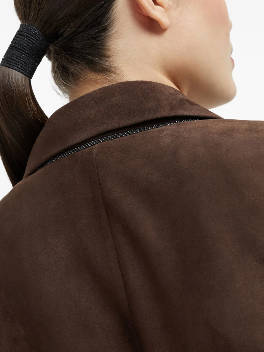 Brunello Cucinelli Suède blazer Bruin