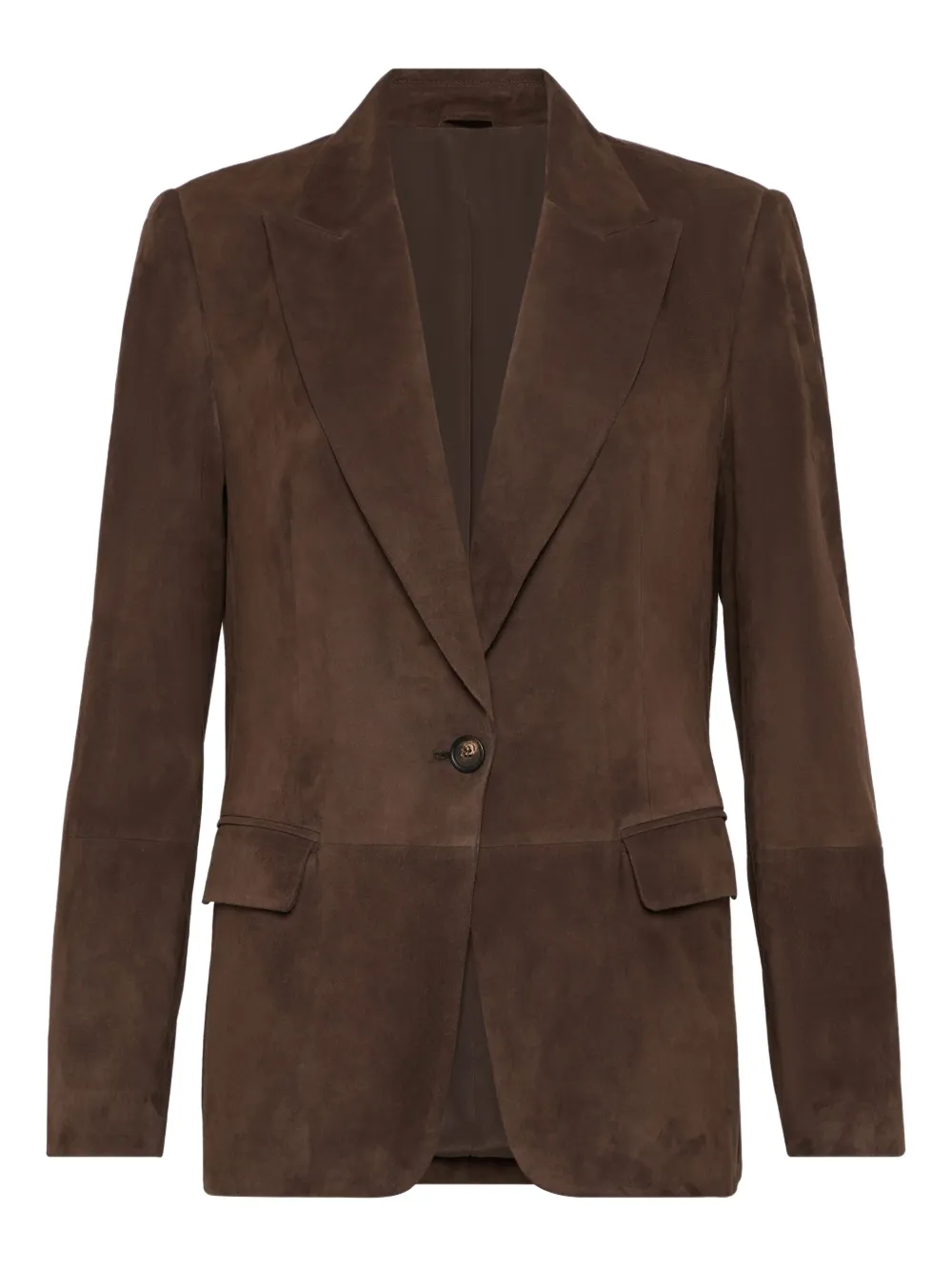 Brunello Cucinelli suede blazer | Brown | Image 1