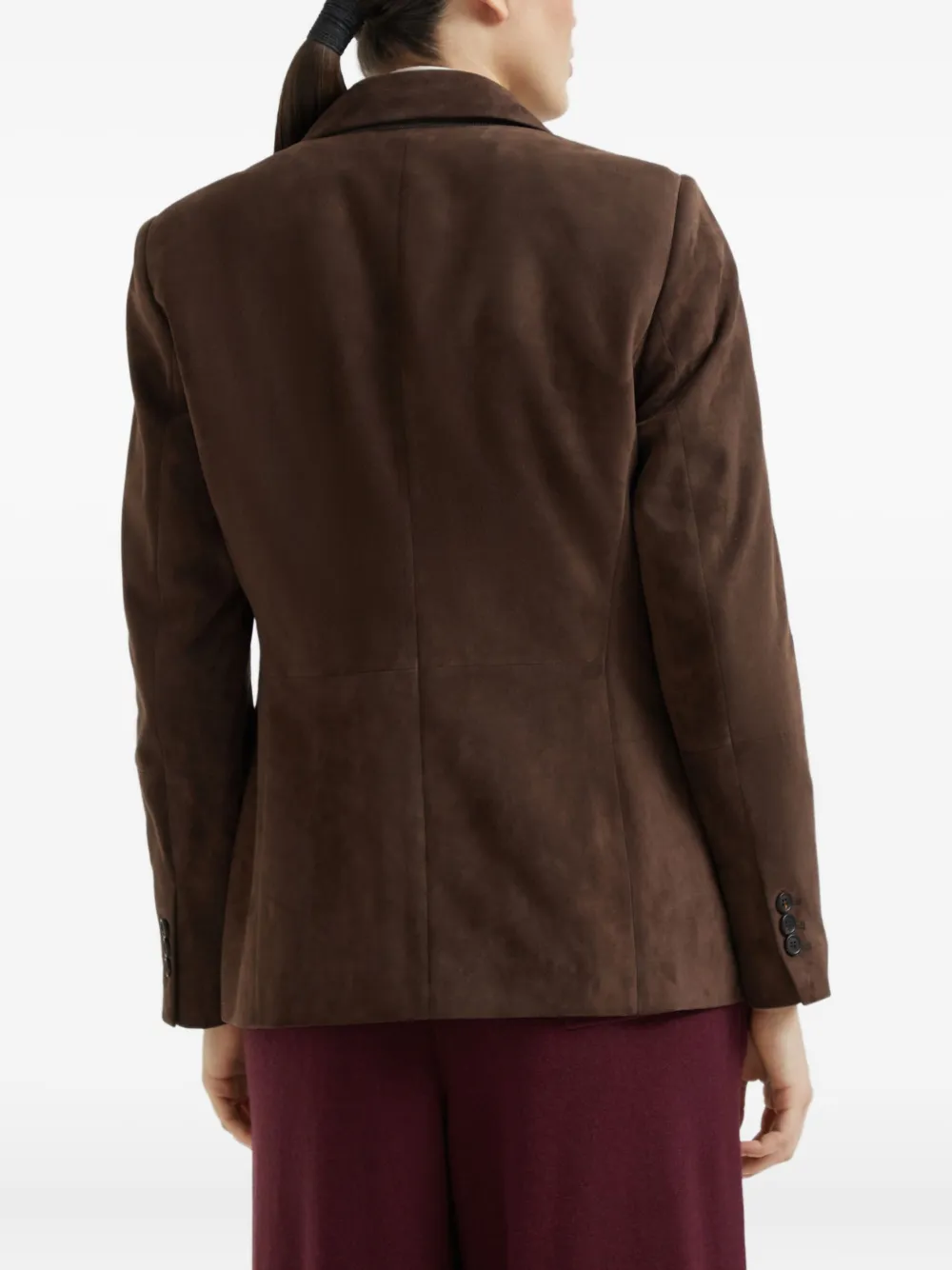 Brunello Cucinelli Suède blazer Bruin