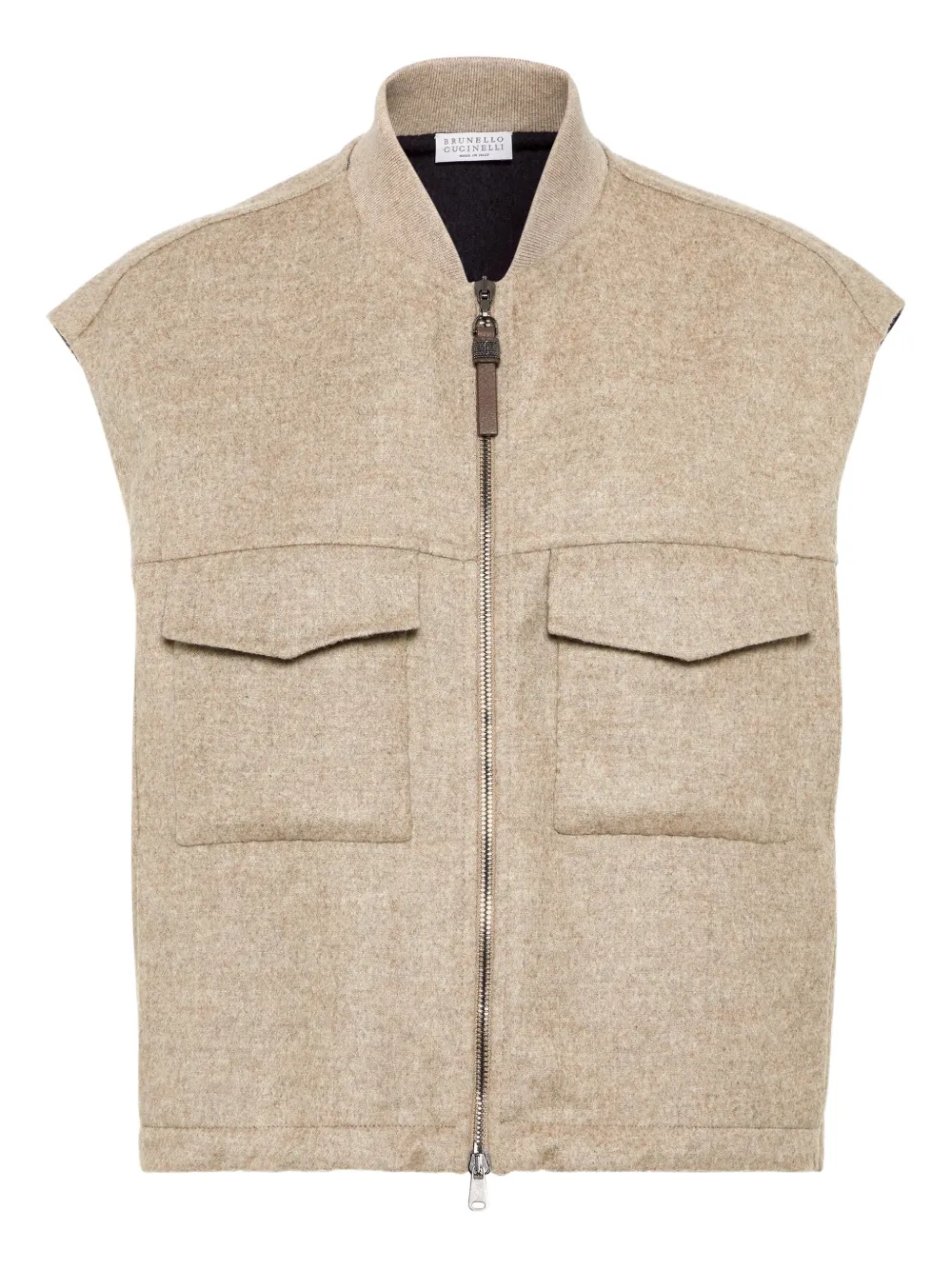 Brunello Cucinelli mélange-effect gilet | Neutrals | Image 1