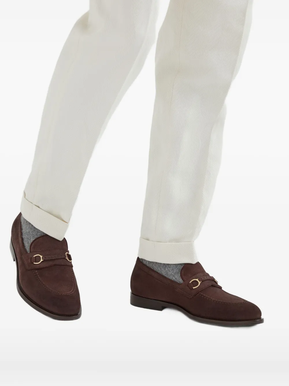 Brunello Cucinelli horsebit-detail loafers Brown