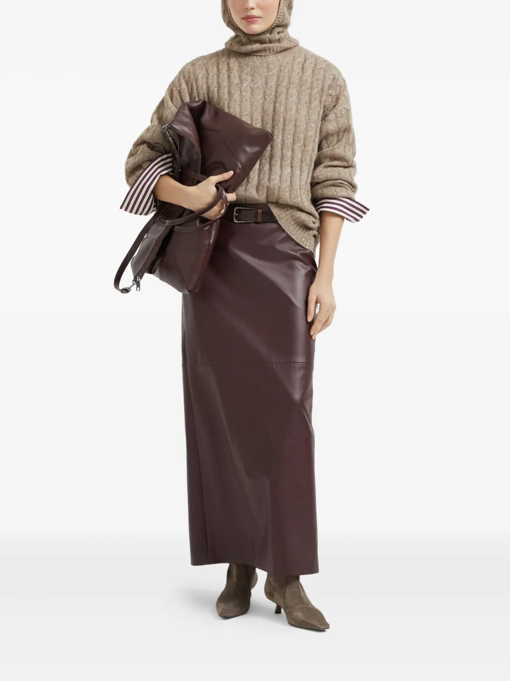 Brunello Cucinelli Gestreept blouse - Rood