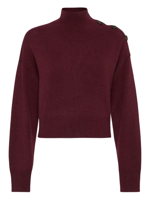 Brunello Cucinelli Cashmere Sweater in Red
