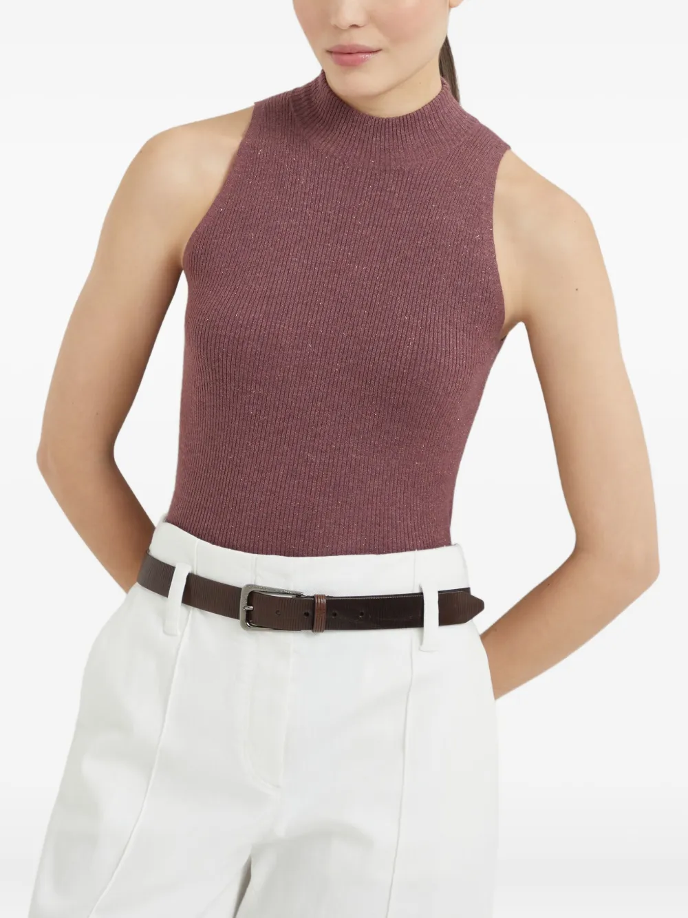 Brunello Cucinelli Gebreide top Rood