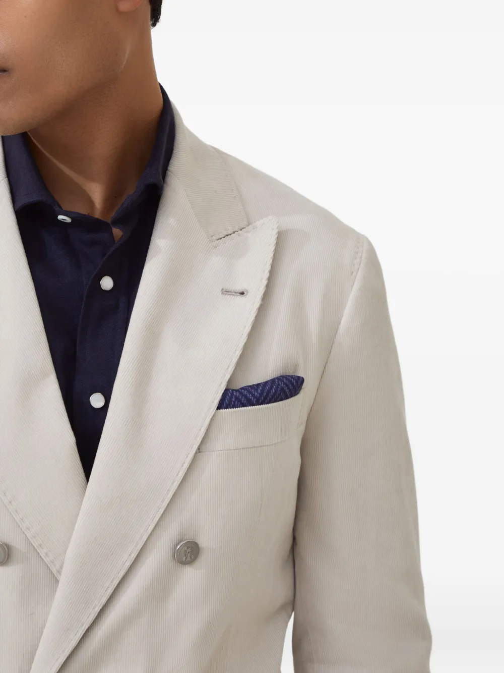 Brunello Cucinelli Zijden pochet Blauw
