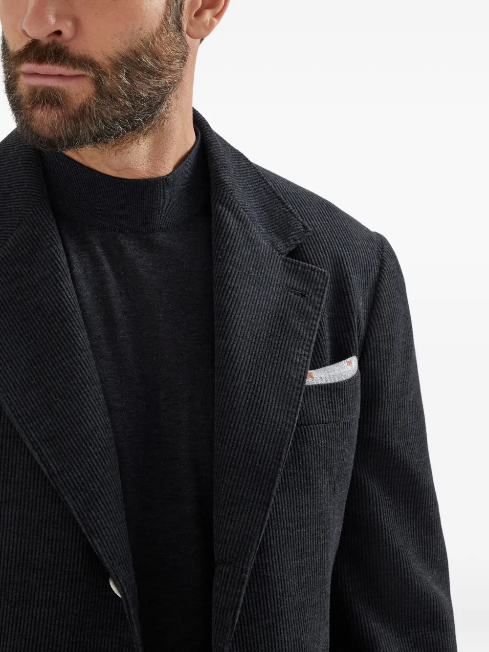 Brunello Cucinelli Pochet met patroon Grijs