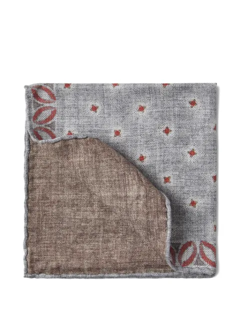 Brunello Cucinelli patterned pocket square