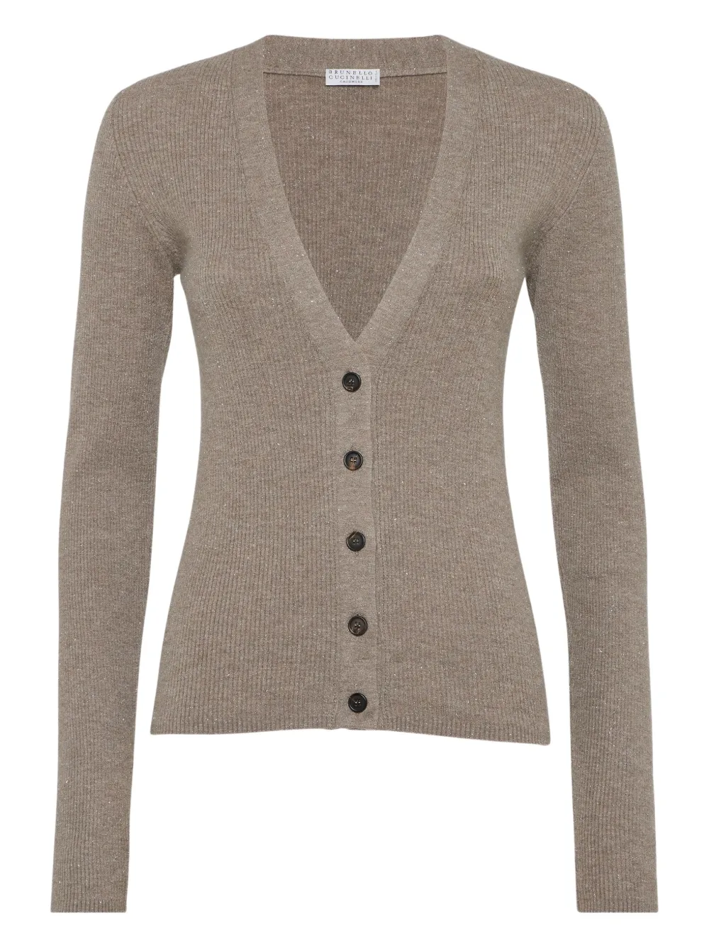 Brunello Cucinelli V-neck cardigan | Brown | Image 1