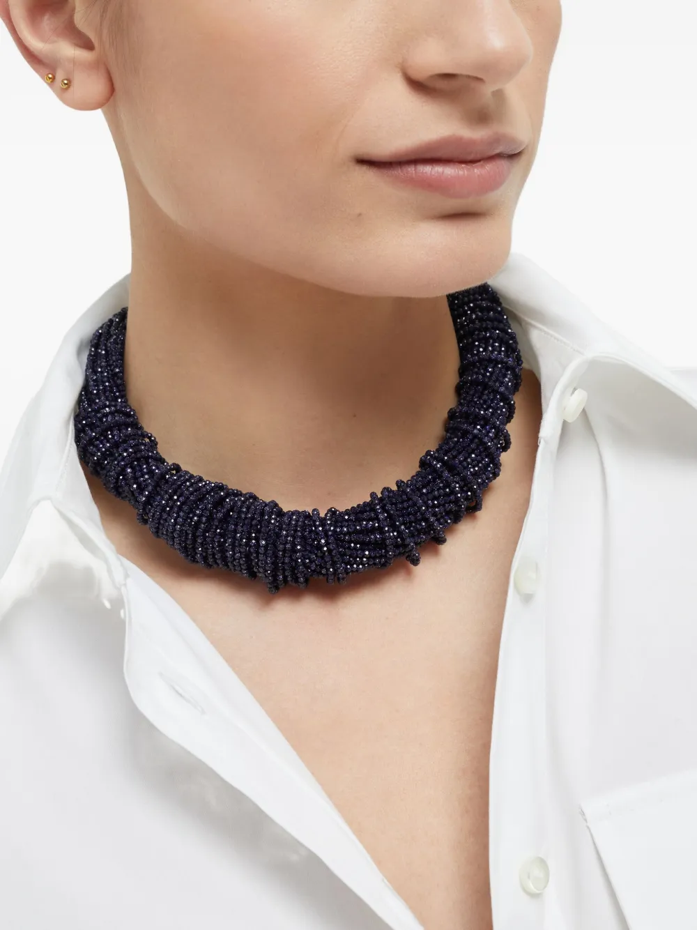 Brunello Cucinelli Sandstone choker - Blauw