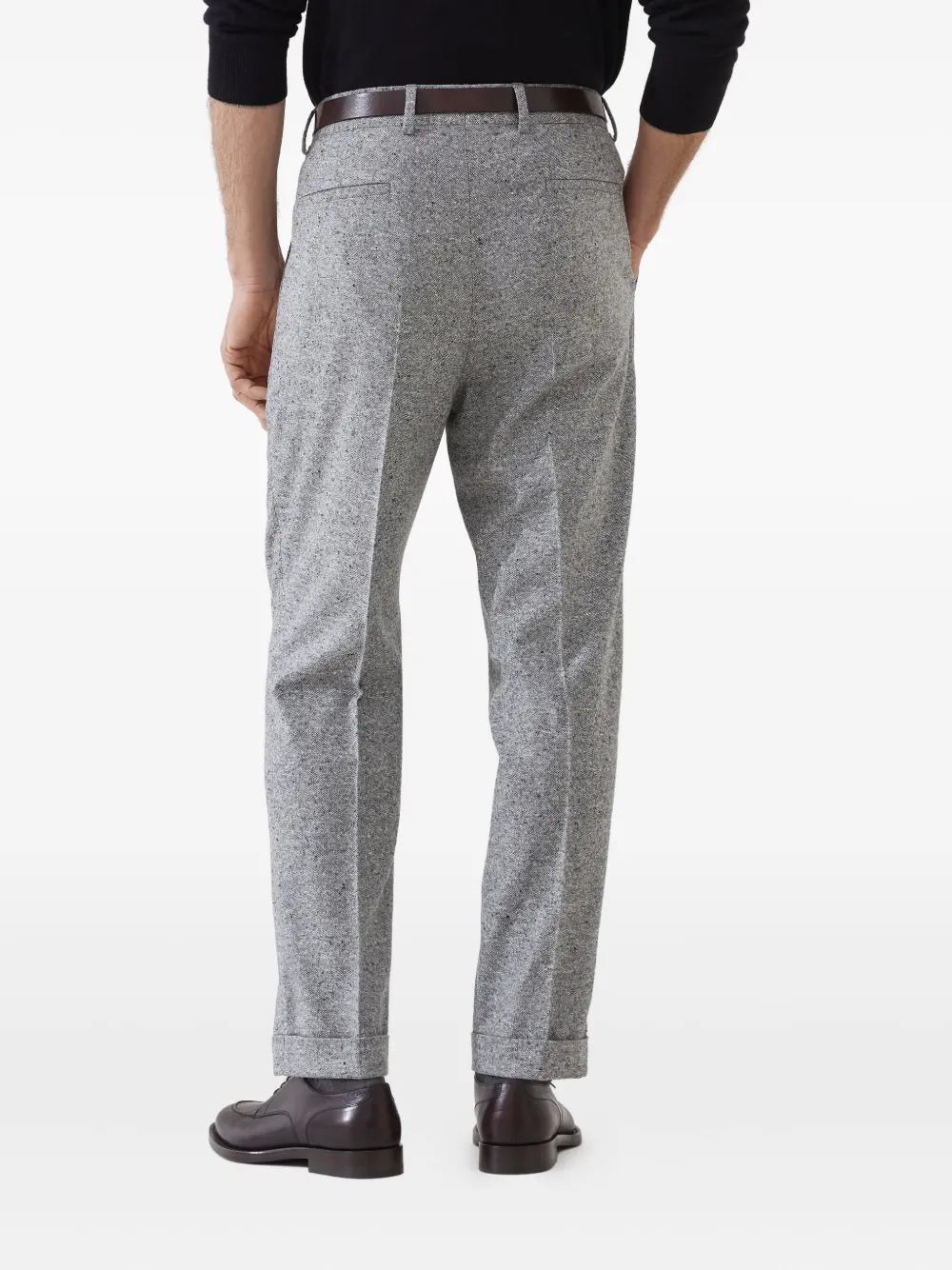 Brunello Cucinelli Sharkskin broek Grijs