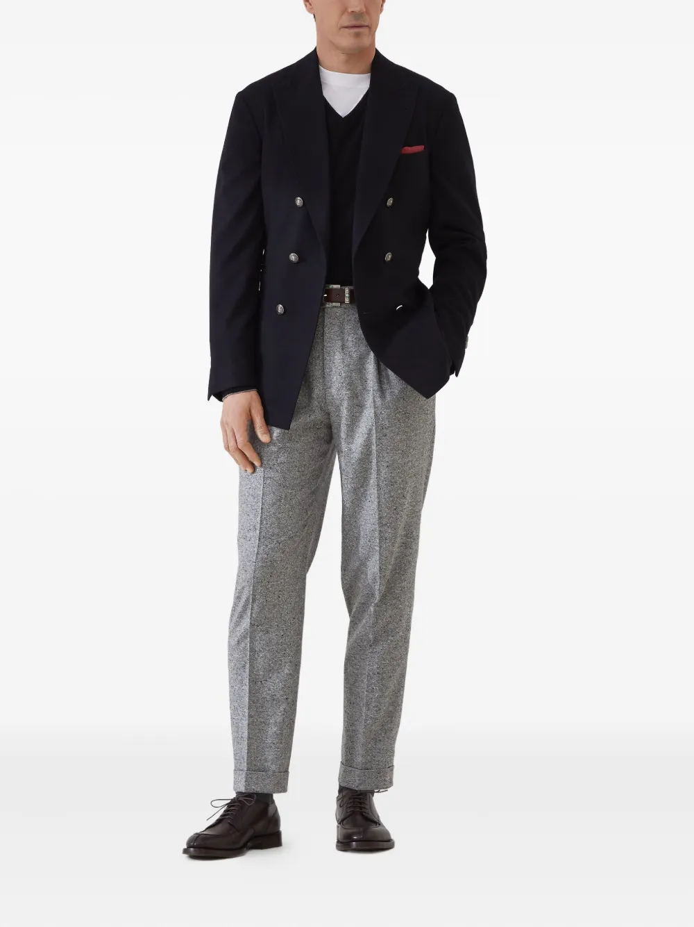 Brunello Cucinelli Sharkskin trousers | Regular-Fit & Straight Leg Pants | Image 2