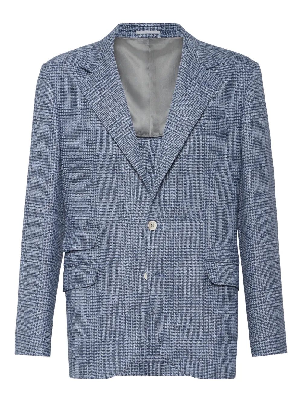 Brunello Cucinelli checked blazer | Blue | Image 1