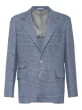 Brunello Cucinelli checked blazer - Blue