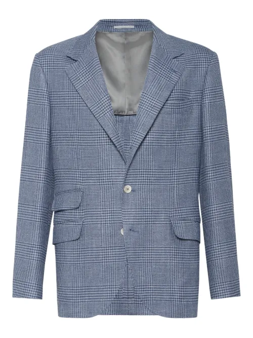 Blazer à carreaux - Brunello Cucinelli - Modalova