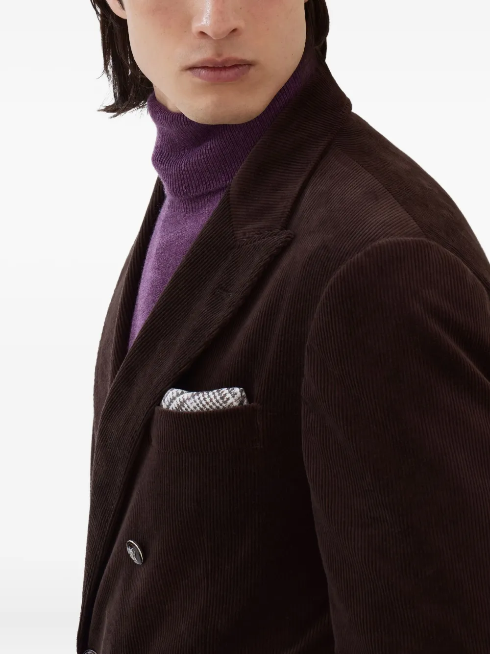 Brunello Cucinelli Zijden pochet Grijs