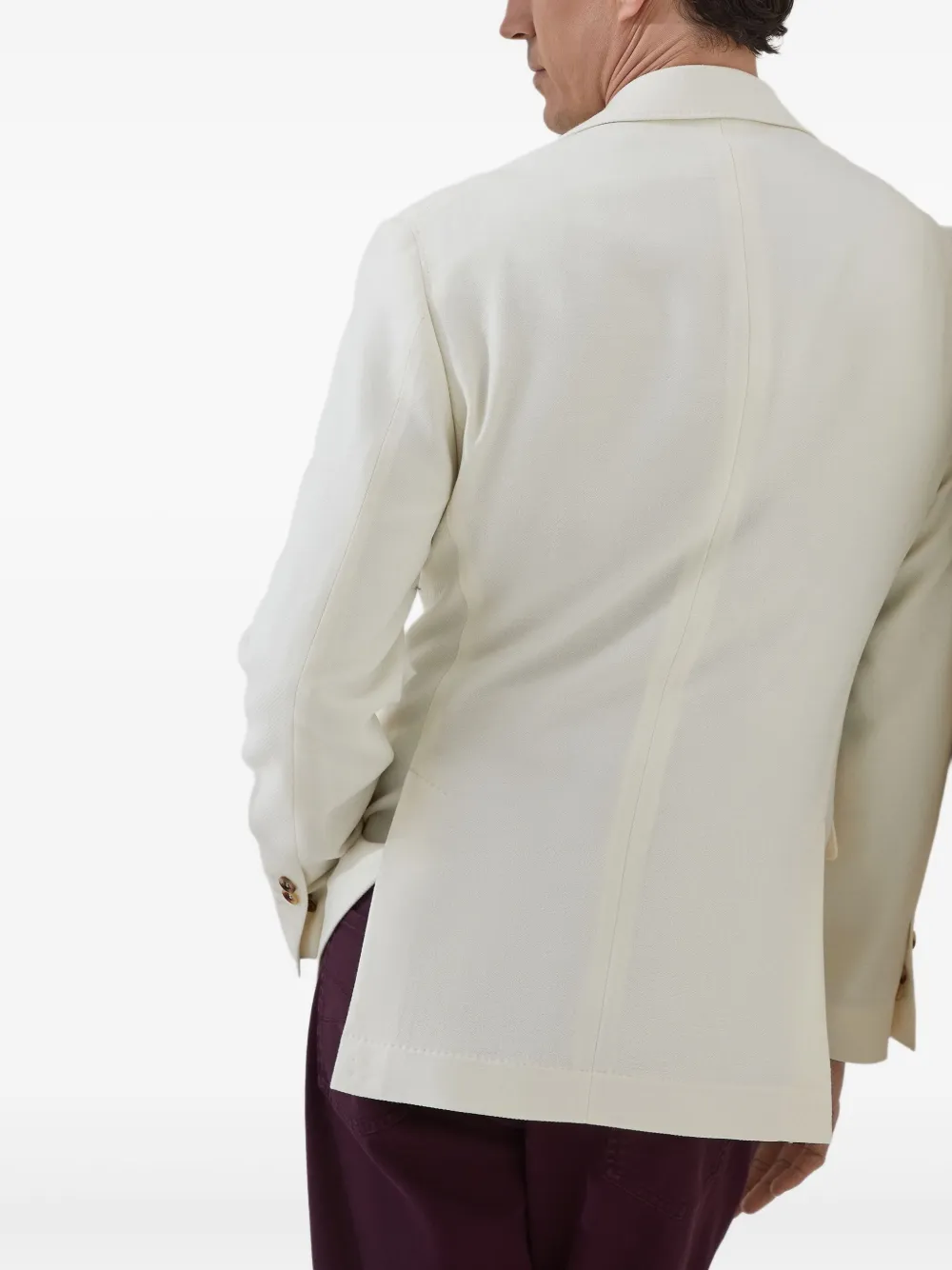 Brunello Cucinelli Blazer van wol-kasjmier Wit