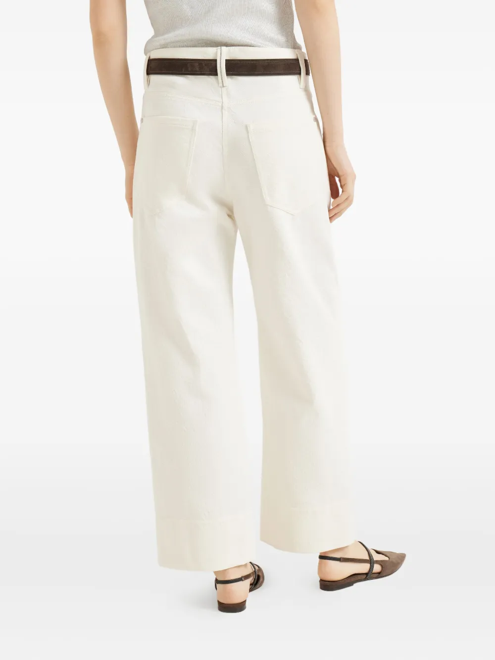 Brunello Cucinelli Katoenen broek Wit