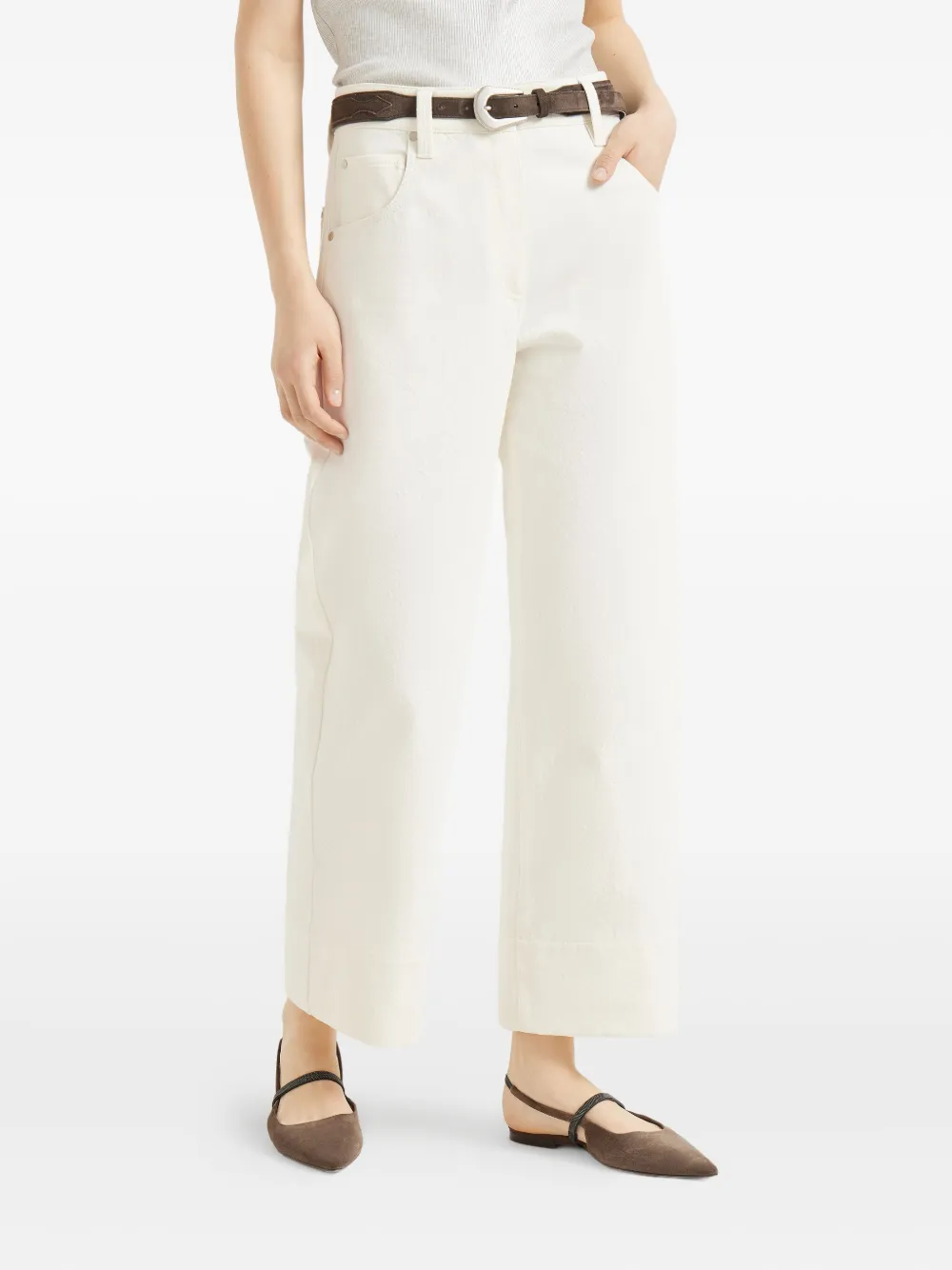 Brunello Cucinelli Katoenen broek Wit