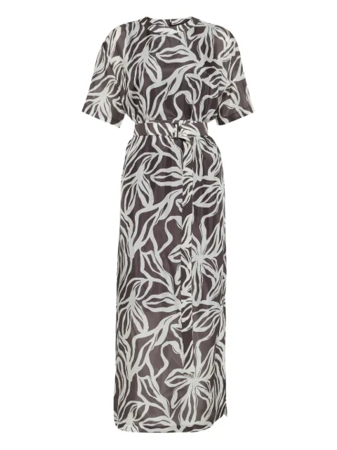Brunello Cucinelli floral-print Monili-detail maxi dress