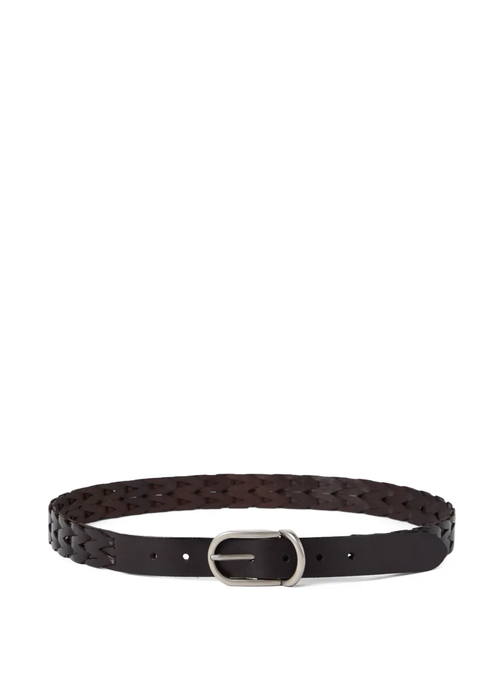 Brunello Cucinelli Braided Leather Belt In Brown