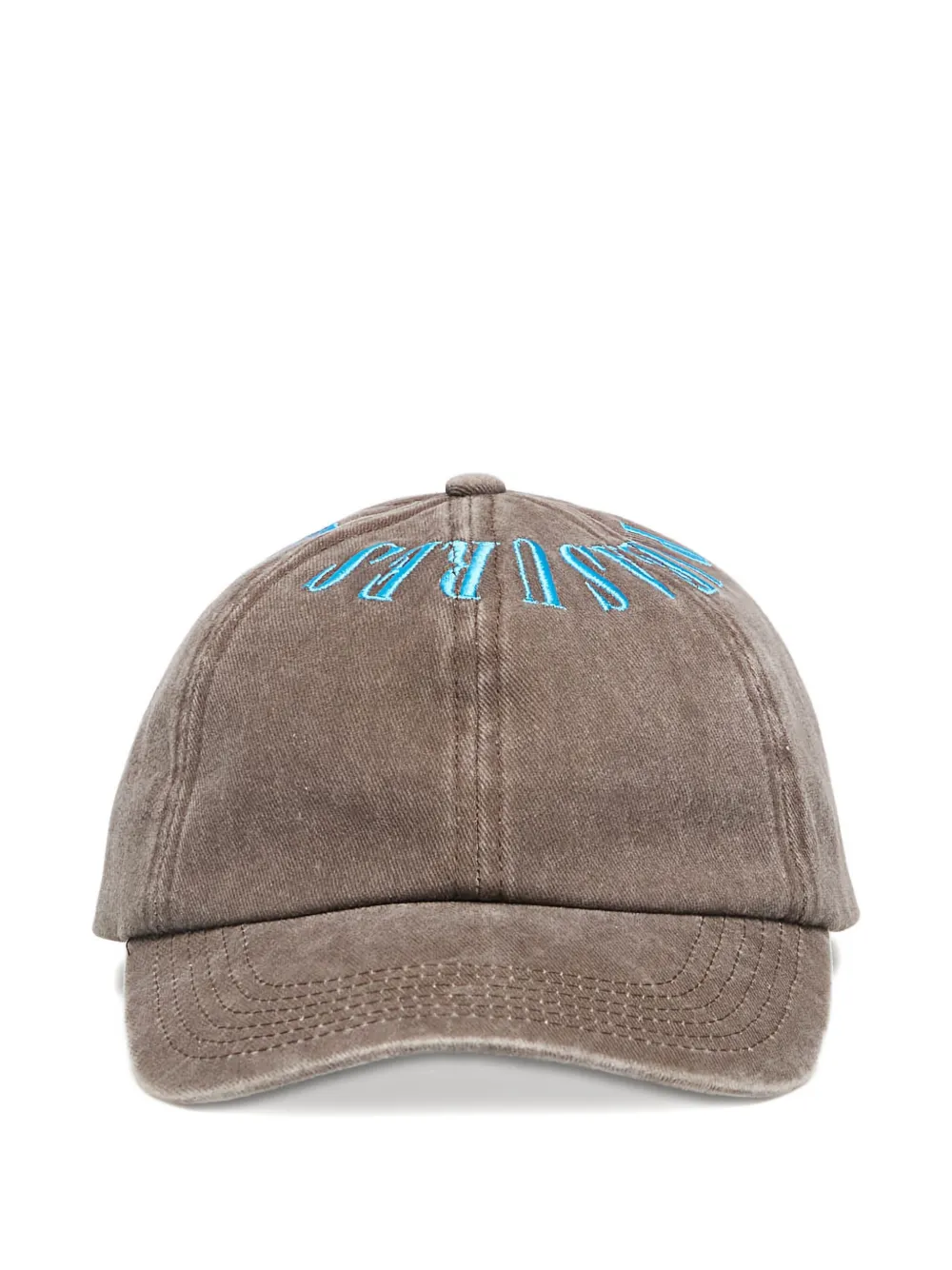 Pleasures Embroidered-logo Cap In Brown