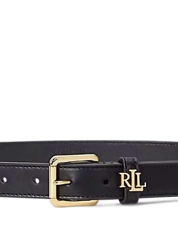 小物 RALPH LAUREN / USA black leather belt Lauren Ralph Lauren Leather Belt | Black | FARFETCH
