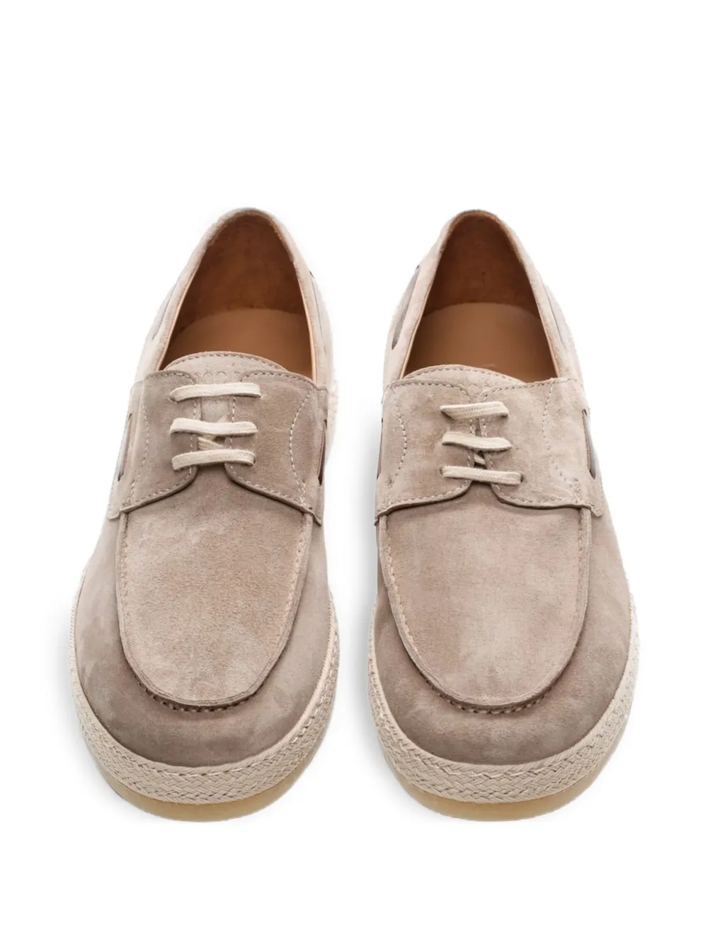 Poche Paris suede boat shoes Neutrals
