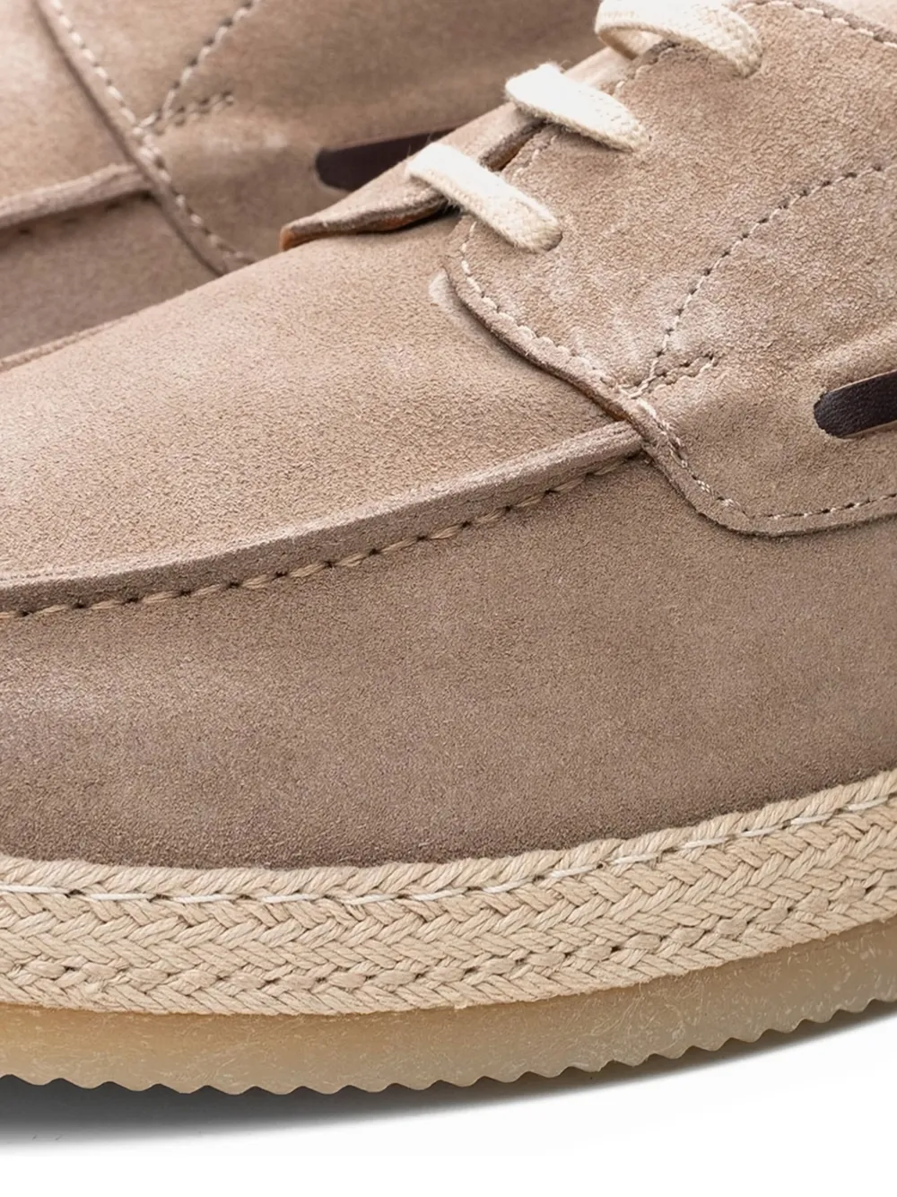 Poche Paris suede boat shoes Neutrals