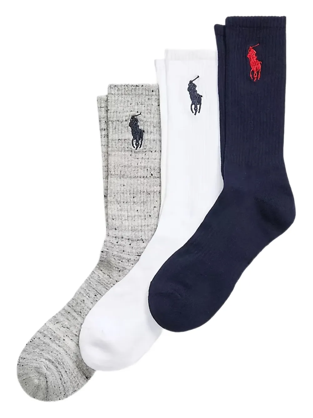 Polo Ralph Lauren Logo-embroidered Crew Socks (pack Of Three)