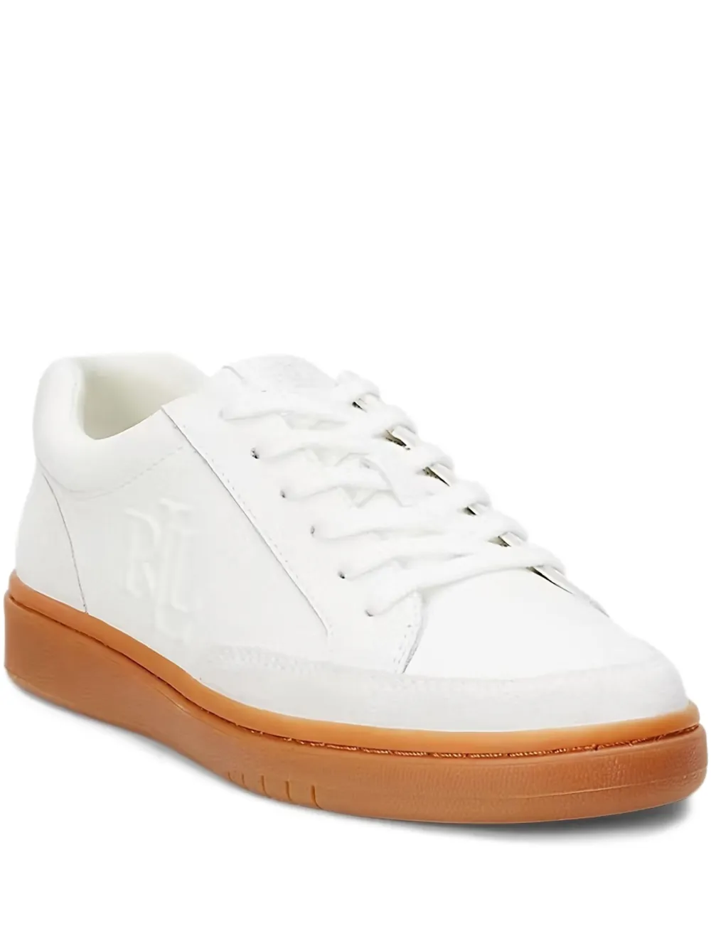 Lauren Ralph Lauren logo-embossed sneakers White