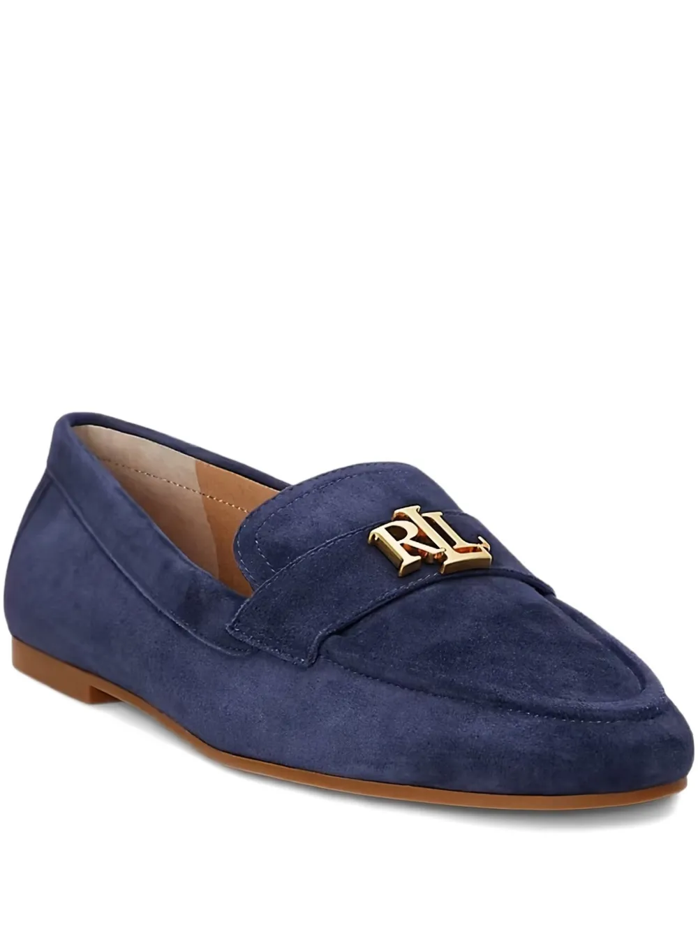Lauren Ralph Lauren logo-plaque suede pumps Blue