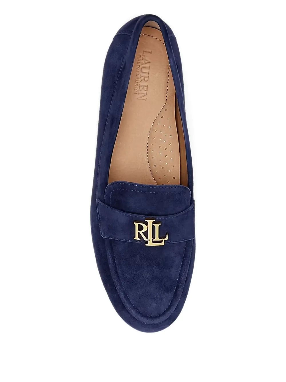 Lauren Ralph Lauren logo-plaque suede pumps Blue