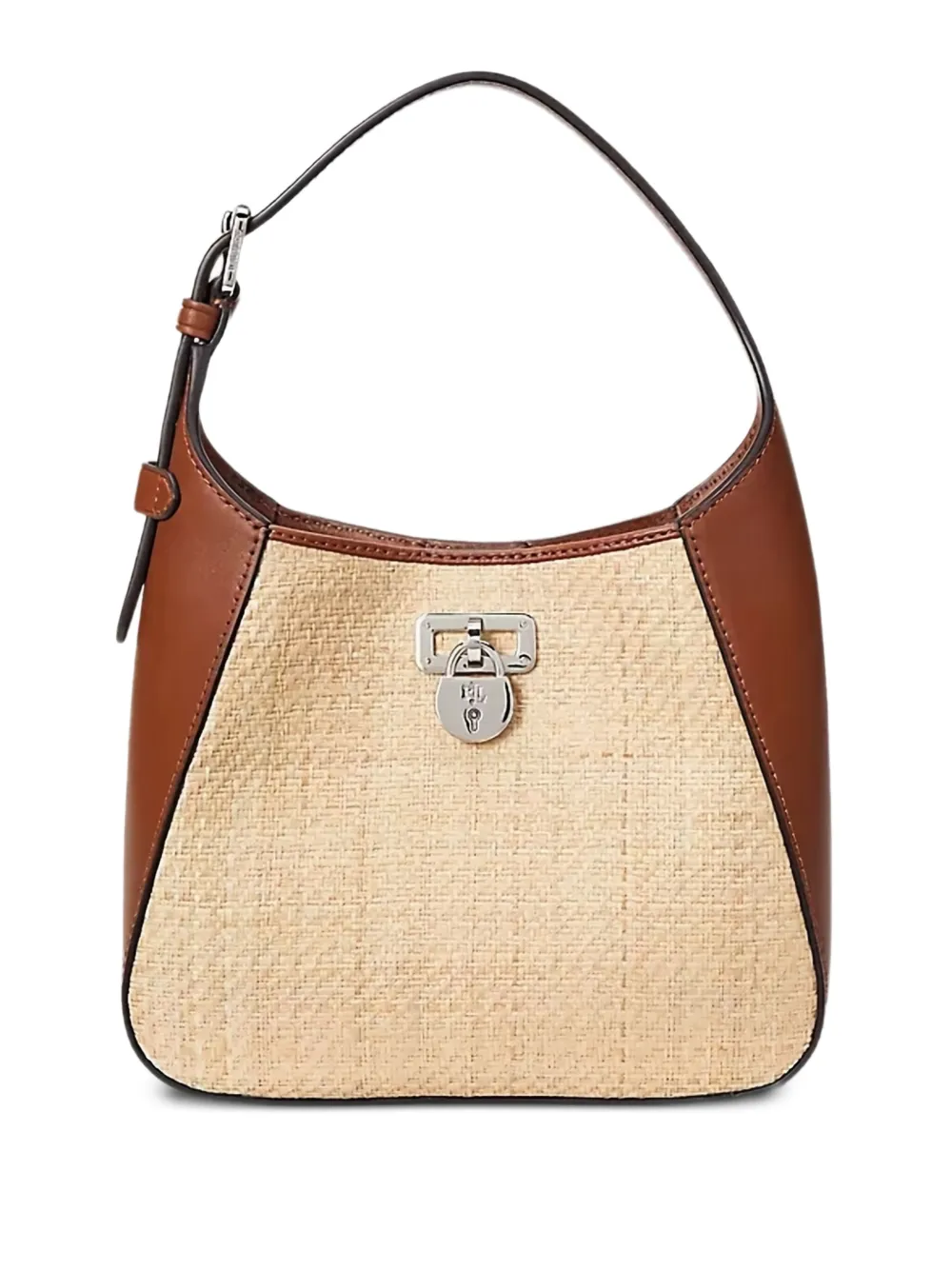 Lauren Ralph Lauren Tanner schoudertas met geweven vlak Beige